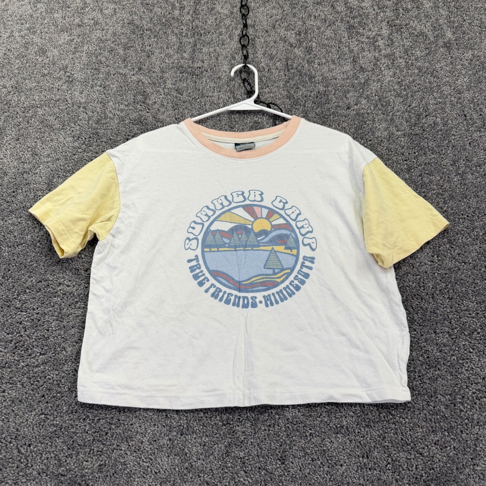 MV Sport T Shirt Womens Small White Summer Camp True Friends Minnesota Graphic